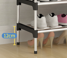 Load image into Gallery viewer, Portable Storage Shoe Rack Shoe Holder 4 Tiers