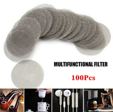 Load image into Gallery viewer, 100Pcs Metal Tobacco Pipe Filter Screens Gauze For Wooden Metal Glass Hand Pipes 20mm