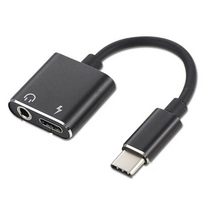 Load image into Gallery viewer, TYPE C TO 3.5mm AUDIO AUX HEADPHONE 2 in 1 DUAL ADAPTER CHARGER