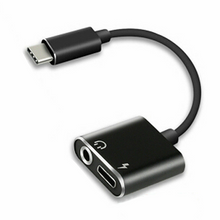 Load image into Gallery viewer, TYPE C TO 3.5mm AUDIO AUX HEADPHONE 2 in 1 DUAL ADAPTER CHARGER