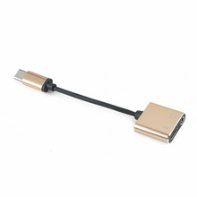 Load image into Gallery viewer, DUAL ADAPTER CHARGER TYPE C TO 3.5mm AUDIO AUX HEADPHONE