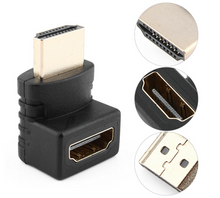 Load image into Gallery viewer, HDMI Male to Female Easily Connector Adapter 270 Degree Plated