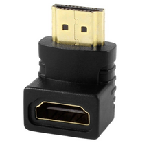 Load image into Gallery viewer, HDMI Male to Female Easily Connector Adapter 90 Degree Plated Right Angle