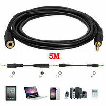 Load image into Gallery viewer, AUX 3.5mm Cable Extension Stereo Audio Output Headphone Cord 5m