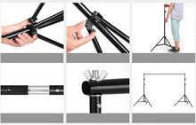 Load image into Gallery viewer, Photography Background Stand Adjustable 2M x 2M