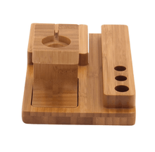 Load image into Gallery viewer, Bamboo Wood Charging Dock Stand for Apple Watch/iPhone