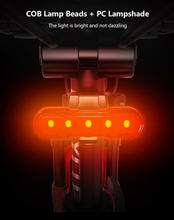 Load image into Gallery viewer, Red Rechargeable Bike Tail Light USB