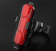 Load image into Gallery viewer, Red Rechargeable Bike Tail Light USB
