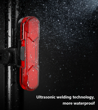 Load image into Gallery viewer, Red Rechargeable Bike Tail Light USB