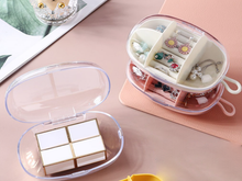Load image into Gallery viewer, Travel Jewelry Storage Box Ring Earring Display Organizer Case Holder