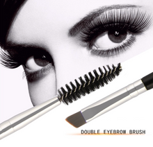 Load image into Gallery viewer, Professional Angled Eye Brow Brush and Spoolie Brush