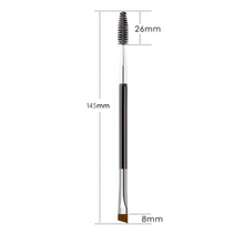 Load image into Gallery viewer, Professional Angled Eye Brow Brush and Spoolie Brush