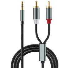 Load image into Gallery viewer, 3.5mm To Dual RCA Male Signal Video Audio Adapter Cable