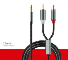 Load image into Gallery viewer, 3.5mm To Dual RCA Male Signal Video Audio Adapter Cable
