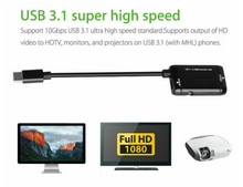 Load image into Gallery viewer, Type C to HDMI Adapter Converter USB 3.1 TV Cable For Android Phone Tablet