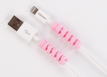 Load image into Gallery viewer, 4pcs Spiral Cable Cord USB Charger Saver Cover Protector Pink