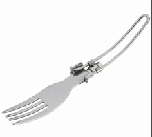 Load image into Gallery viewer, Camping Travel Picnic Foldable Stainless Steel Cutlery 3PCS