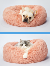Load image into Gallery viewer, Pet Cat Calming Bed Warm Soft Plush Round Nest