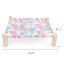 Load image into Gallery viewer, Wood Cat Bed Lounger Sleep Pet Cat Raised Hammock