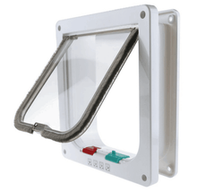 Load image into Gallery viewer, Small Pet Gate Dog Cat 4 Way Security Lock Flap Door M
