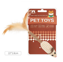 Load image into Gallery viewer, Cat Feather Mouse Catnip Cat Toy