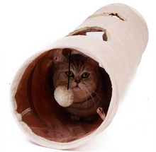 Load image into Gallery viewer, Pet Cat Tunnel Crinkly Tent with Ball Collapsible