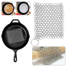 Load image into Gallery viewer, Kitchen Cleaner Chainmail Scrubber Stainless Steel