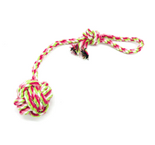 Load image into Gallery viewer, Striped Rope Dog Puppy Pet Chew Toy Knots Large Cotton Strengthen Teeth Ball