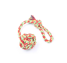 Load image into Gallery viewer, Striped Rope Dog Puppy Pet Chew Toy Knots Large Cotton Strengthen Teeth Ball