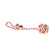Load image into Gallery viewer, Striped Rope Dog Puppy Pet Chew Toy Knots Large Cotton Strengthen Teeth Ball