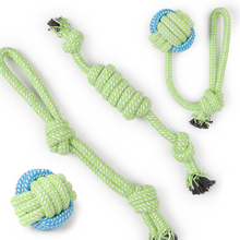 Load image into Gallery viewer, Interactive Dog Toys Pet Puppy Chew Toy Cotton Rope Set 4PCS