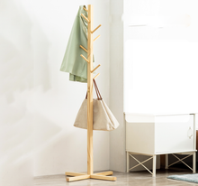 Load image into Gallery viewer, Coat Rack Wooden Natural Color