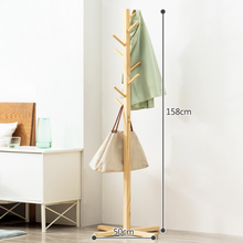Load image into Gallery viewer, Coat Rack Wooden Natural Color