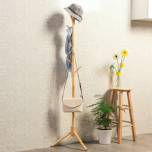 Load image into Gallery viewer, Coat Rack Wooden 8 Hooks Hats Hook Hanger Standing Wood Tree Stand Home