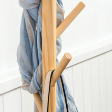 Load image into Gallery viewer, Coat Rack Wooden 8 Hooks Hats Hook Hanger Standing Wood Tree Stand Home