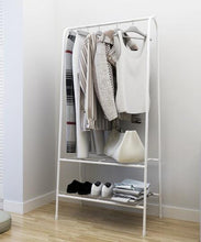 Load image into Gallery viewer, Modern Coated White Steel Garment Cloth Rack