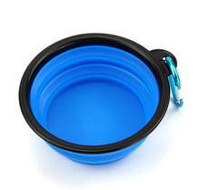 Load image into Gallery viewer, Collapsible Pet Water Bowl with hook Clip Blue