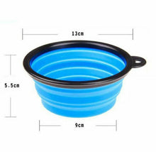 Load image into Gallery viewer, Collapsible Pet Water Bowl with hook Clip Blue