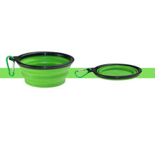 Load image into Gallery viewer, Collapsible Pet Water Bowl with hook Clip Green