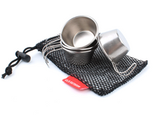 Load image into Gallery viewer, Stainless Steel Cup Picnic Portable 50ml 4Pcs