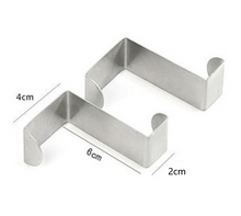Load image into Gallery viewer, 2PCS Over The Door Metal Hook Coat Towel Bag Hanger Silver