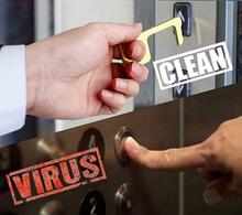 Load image into Gallery viewer, Clean Opener Handle Key Non-Contact Keychain Stylus EDC Door Opener