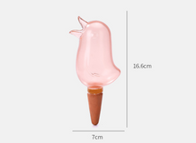 Load image into Gallery viewer, Automatic Plant Flower Self Water Tool Transparent Bird Dripper Pot