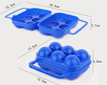 Load image into Gallery viewer, 6 Grid Egg Box Carrier Folding Carton Holder Outdoor BBQ Picnic Shockproof