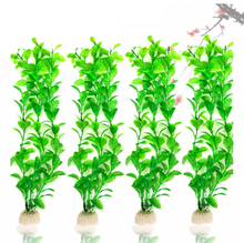 Load image into Gallery viewer, Ornament Aquarium Plants Decoration Plastic Water Grass Fake Plant 4 Plants