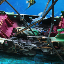 Load image into Gallery viewer, AQUARIUM FISH TANK LARGE PIRATE SHIP BOAT WRECK ORNAMENT HANDPAINTED