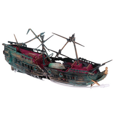 Load image into Gallery viewer, AQUARIUM FISH TANK LARGE PIRATE SHIP BOAT WRECK ORNAMENT HANDPAINTED