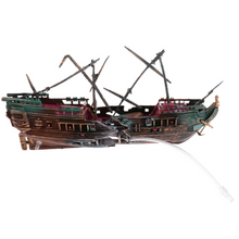 Load image into Gallery viewer, AQUARIUM FISH TANK LARGE PIRATE SHIP BOAT WRECK ORNAMENT HANDPAINTED