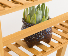 Load image into Gallery viewer, Bamboo Flower Display Shelf Plant Stand 3 Tier
