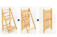 Load image into Gallery viewer, Bamboo Flower Display Shelf Plant Stand 3 Tier